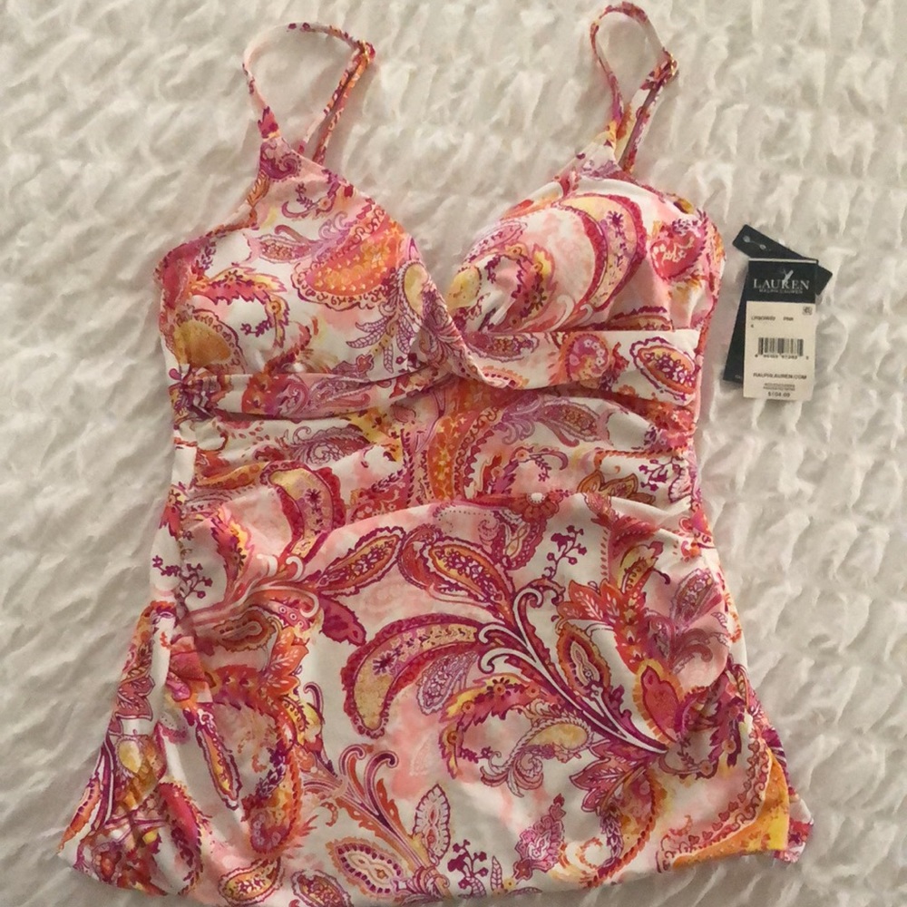 Ralph Lauren Fiesta Paisley underwire Tankini - Picture 8 of 8